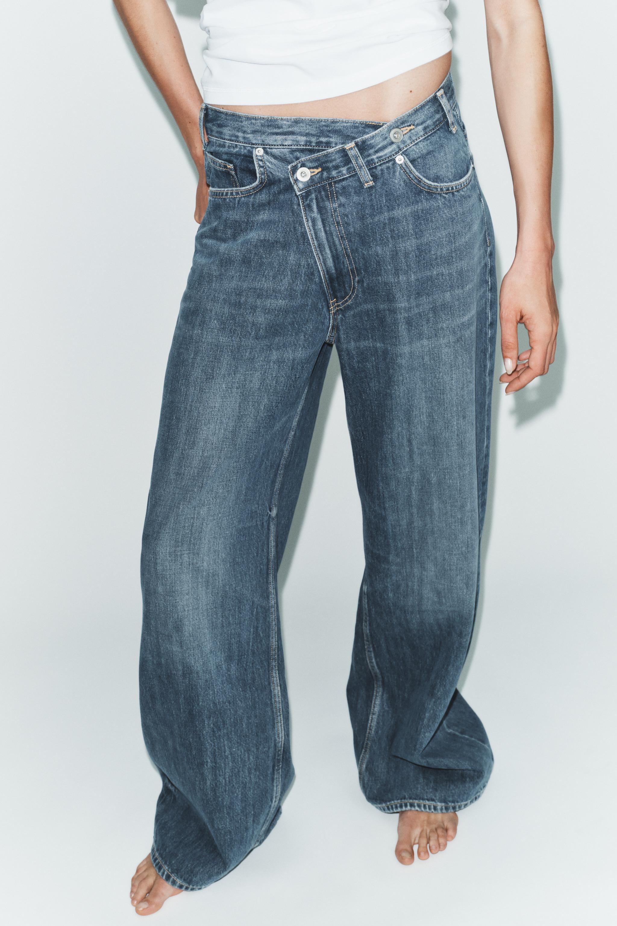 JEANS TRF WIDE LEG TAILLE HAUTE CROISÉE